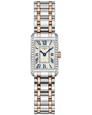 Longines Dolcevita Diamonds White Dial Two Tone Steel Strap Watch for Women - L5.258.5.79.7 Buy Now By Longines