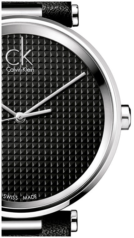 Calvin Klein Sight Black Dial Black Leather Strap Watch for Men - K1S21102 Buy Now By Calvin Klein