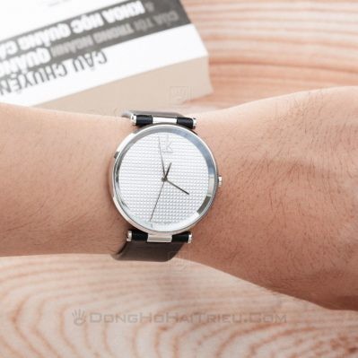 Calvin Klein Sight Silver Dial Black Leather Strap Watch for Men - K1S21120 Buy Now By Calvin Klein