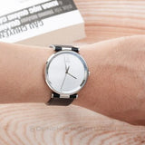 Calvin Klein Sight Silver Dial Black Leather Strap Watch for Men - K1S21120 Buy Now By Calvin Klein