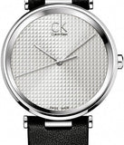 Calvin Klein Sight Silver Dial Black Leather Strap Watch for Men - K1S21120 Buy Now By Calvin Klein