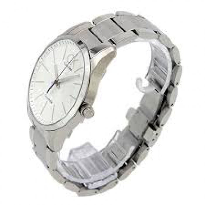 Calvin Klein Bold White Dial Silver Steel Strap Watch for Men - K2241120 Buy Now By Calvin Klein