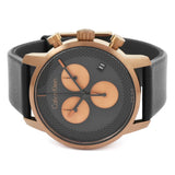 Calvin Klein City Chronograph Black Dial Black Leather Strap Watch for Men - K2G17TC1 Buy Now By Calvin Klein