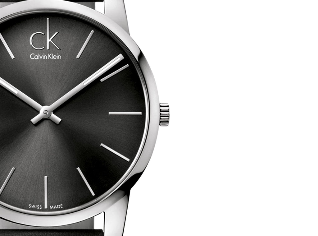 Calvin Klein City Black Dial Black Leather Strap Watch for Men - K2G21107 Buy Now By Calvin Klein