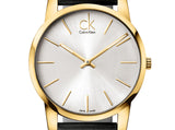 Calvin Klein City Silver Dial Black Leather Strap Watch For Men - K2G21520 Buy Now By Calvin Klein