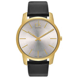Calvin Klein City Silver Dial Black Leather Strap Watch for Men - K2G21520 Buy Now By Calvin Klein