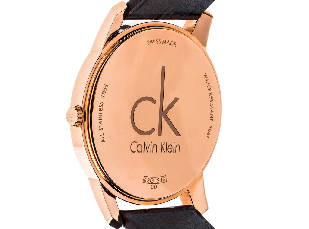 Calvin Klein City White Dial Brown Leather Strap Watch for Men - K2G21629 Buy Now By Calvin Klein