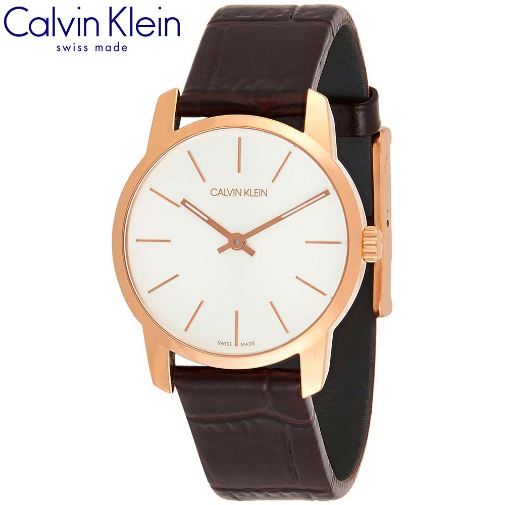 Calvin Klein City Silver Dial Brown Leather Strap Watch For Men - K2G21629 Buy Now By Calvin Klein