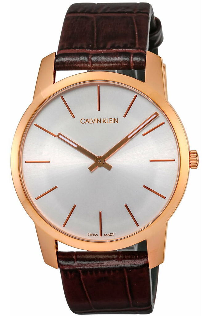 Calvin Klein City White Dial Brown Leather Strap Watch for Men - K2G21629 Buy Now By Calvin Klein