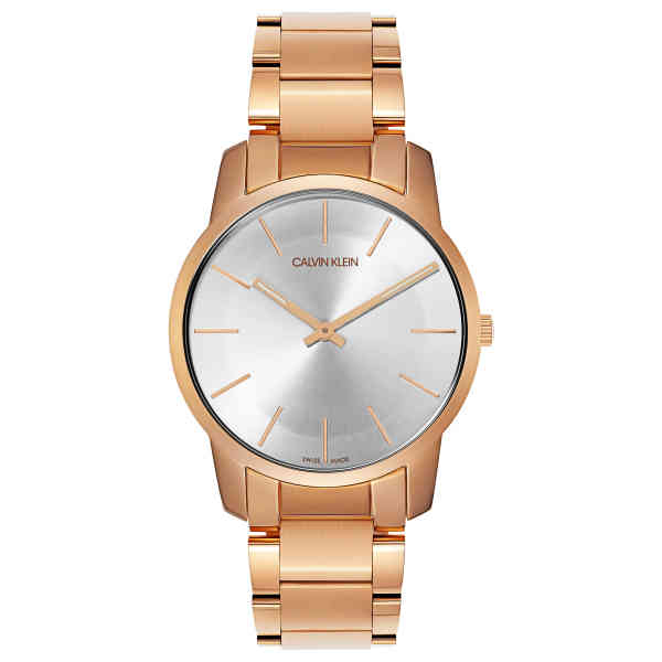 Calvin Klein City White Dial Rose Gold Steel Strap Watch for Men - K2G21646 Buy Now By Calvin Klein