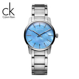 Calvin Klein City Mother of Pearl Blue Dial Silver Steel Strap Watch for Women - K2G2314X Buy Now By Calvin Klein