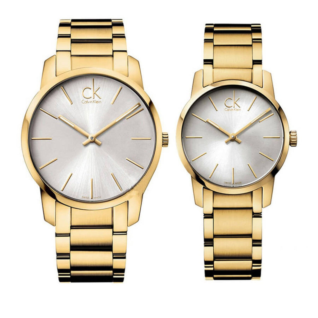 Calvin Klein City White Dial Gold Steel Strap Watch for Women - K2G23546 Buy Now By Calvin Klein