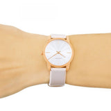 Calvin Klein City Silver Dial White Leather Strap Watch for Women - K2G236X6 Buy Now By Calvin Klein