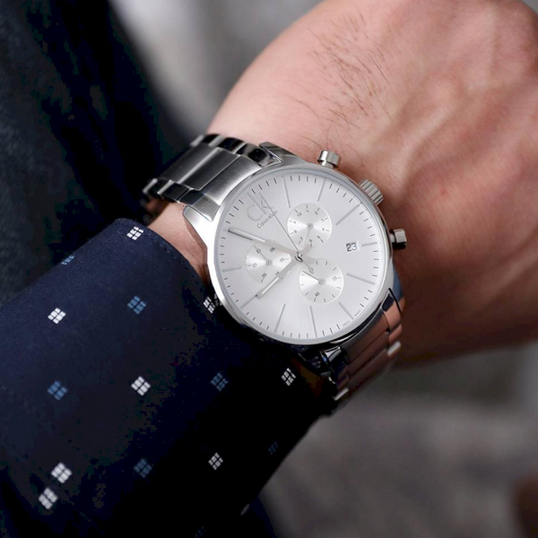 Calvin Klein City White Dial Silver Steel Strap Watch for Men - K2G27146 Buy Now By Calvin Klein