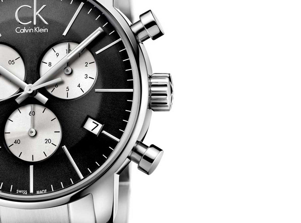Calvin Klein City Chronograph Black Dial Silver Steel Strap Watch for Men - K2G2714X Buy Now By Calvin Klein