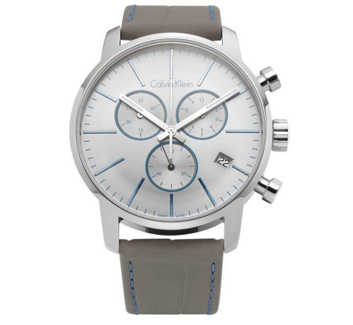 Calvin Klein City Chronograph White Dial White Leather Strap Watch for Men - K2G271Q4 Buy Now By Calvin Klein