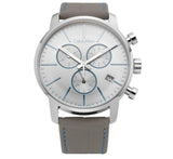 Calvin Klein City Chronograph White Dial White Leather Strap Watch for Men - K2G271Q4 Buy Now By Calvin Klein