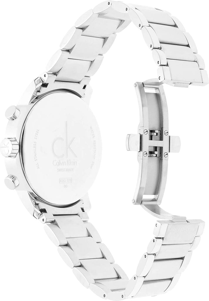 Calvin Klein City Chronograph White Dial Silver Steel Strap Watch for Men - K2G271Z6 Buy Now By Calvin Klein