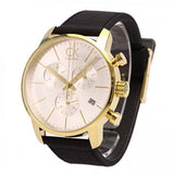 Calvin Klein City Chronograph Silver Dial Black Leather Strap Watch for Men - K2G275C6 Buy Now By Calvin Klein