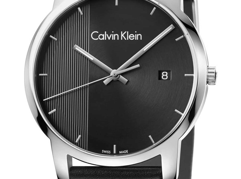 Calvin Klein City Quartz Black Dial Black Leather Strap Watch for Men - K2G2G1C1 Buy Now By Calvin Klein