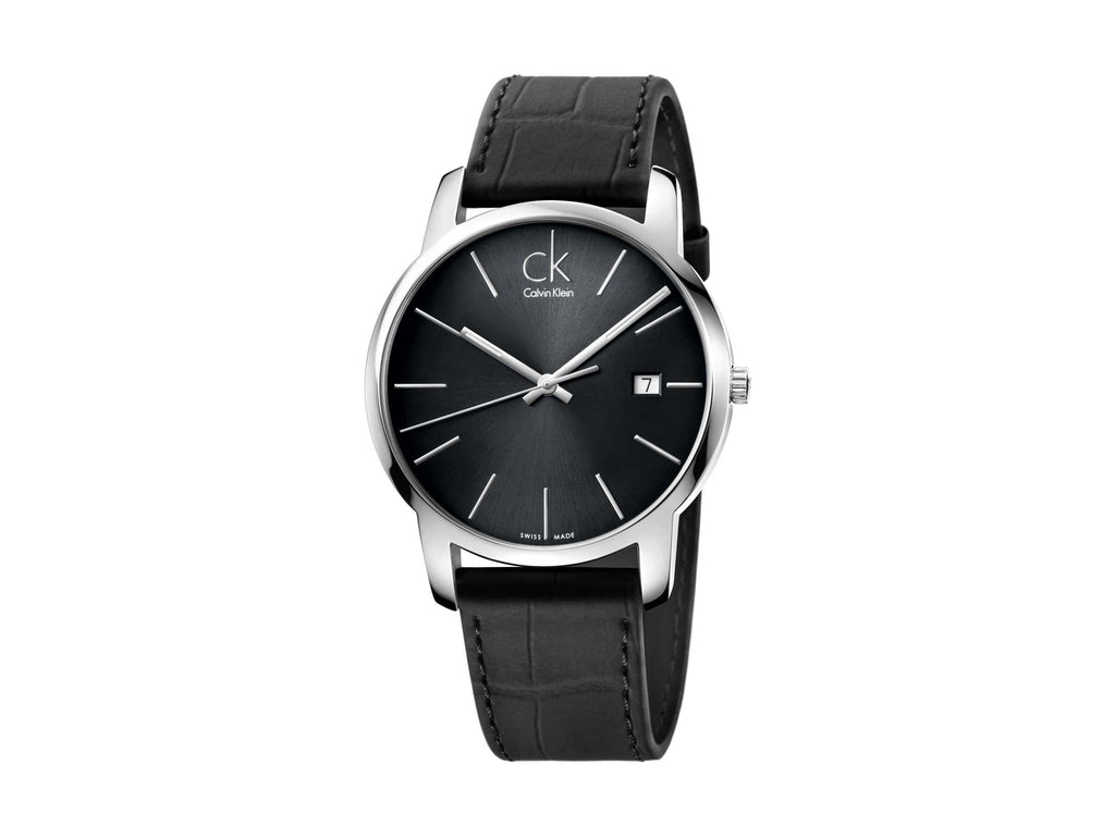 Calvin Klein City Quartz Black Dial Black Leather Strap Watch for Men - K2G2G1C3 Buy Now By Calvin Klein