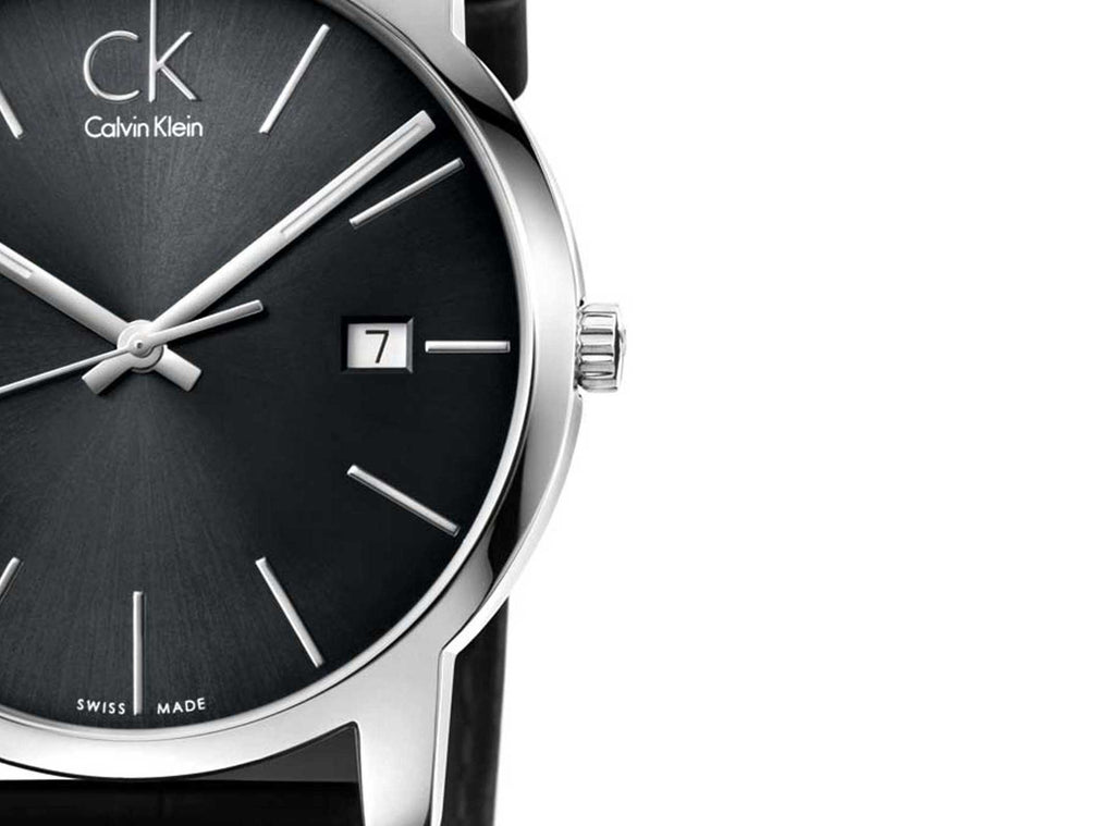 Calvin Klein City Quartz Black Dial Black Leather Strap Watch for Men - K2G2G1C3 Buy Now By Calvin Klein