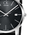 Calvin Klein City Quartz Black Dial Black Leather Strap Watch for Men - K2G2G1C3 Buy Now By Calvin Klein
