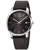 Calvin Klein City Quartz Black Dial Black Leather Strap Watch for Men - K2G2G1C3 Buy Now By Calvin Klein