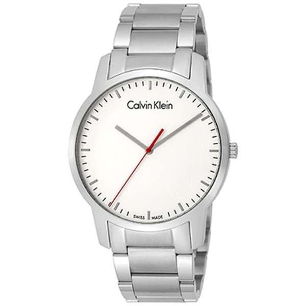 Calvin Klein City Quartz White Dial Silver Steel Strap Watch for Men - K2G2G1Z6 Buy Now By Calvin Klein