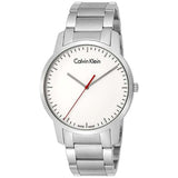 Calvin Klein City Quartz White Dial Silver Steel Strap Watch for Men - K2G2G1Z6 Buy Now By Calvin Klein