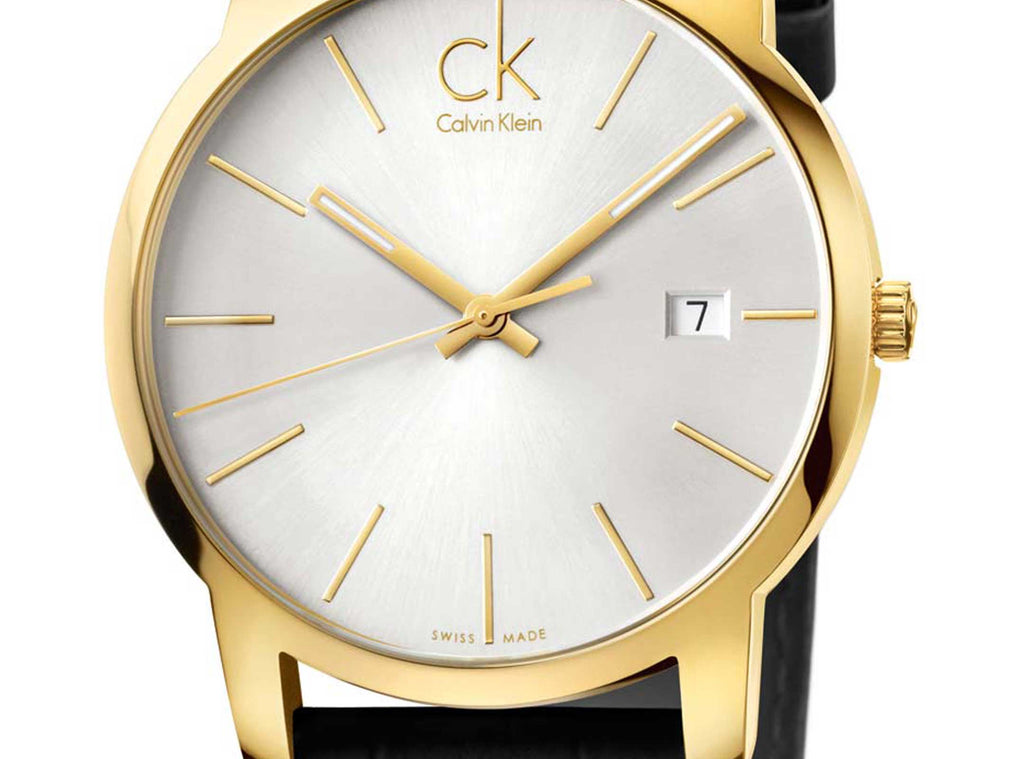 Calvin Klein City Silver Dial Black Leather Strap Watch For Men - K2G21520 Buy Now By Calvin Klein