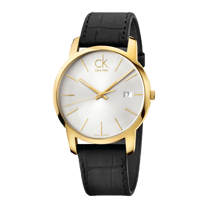 Calvin Klein City Mother of Pearl White Dial Black Leather Strap Watch for Men - K2G2G5C6 Buy Now By Calvin Klein