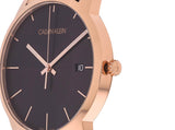 Calvin Klein City Quartz Black Dial Black Leather Strap Watch for Men - K2G2G6CZ Buy Now By Calvin Klein