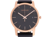 Calvin Klein City Quartz Black Dial Black Leather Strap Watch for Men - K2G2G6CZ Buy Now By Calvin Klein