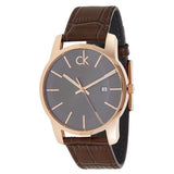 Calvin Klein City Chronograph Brown Dial Brown Leather Strap Watch for Men - K2G2G6G3 Buy Now By Calvin Klein