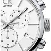 Calvin Klein Masculine Chronograph White Dial White Leather Strap Watch for Men - K2H27101 Buy Now By Calvin Klein
