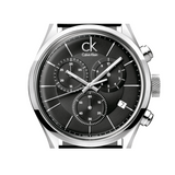 Calvin Klein Masculine Chronograph Black Dial Black Leather Strap Watch for Men - K2H27102 Buy Now By Calvin Klein