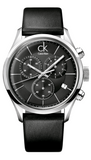 Calvin Klein Masculine Chronograph Black Dial Black Leather Strap Watch for Men - K2H27102 Buy Now By Calvin Klein