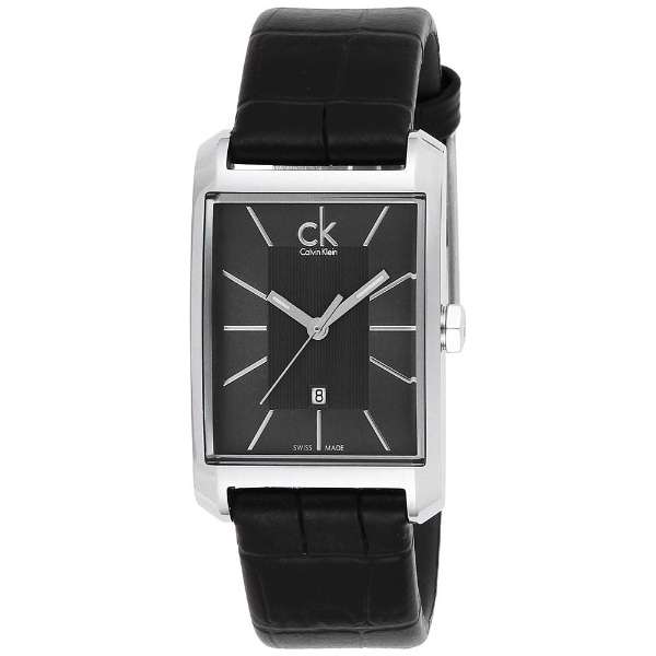 Calvin Klein Window Black Dial Black Leather Strap Watch for Men - K2M23107 Buy Now By Calvin Klein