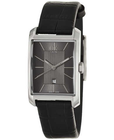 Calvin Klein Window Black Dial Black Leather Strap Watch for Men - K2M23107 Buy Now By Calvin Klein