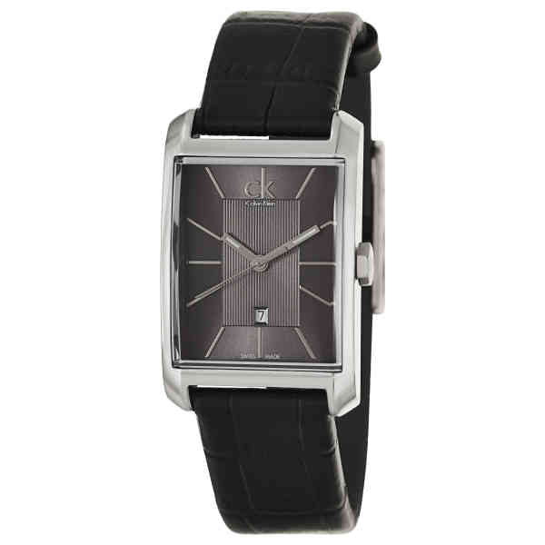 Calvin Klein Window Black Dial Black Leather Strap Watch for Men - K2M23107 Buy Now By Calvin Klein