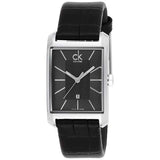 Calvin Klein Window Black Dial Black Leather Strap Watch for Men - K2M23107 Buy Now By Calvin Klein