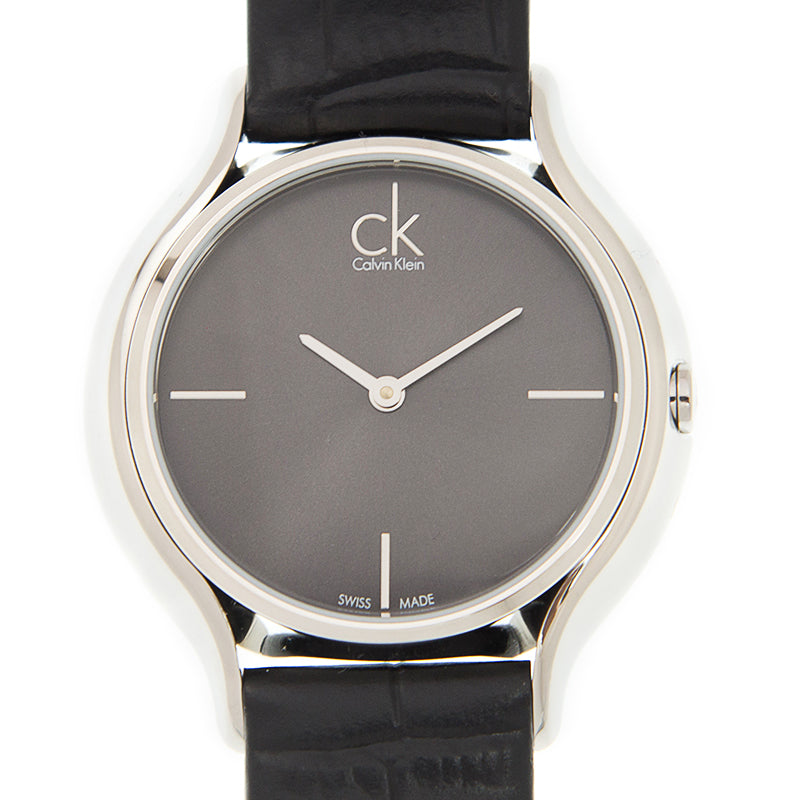 Calvin Klein Skirt Black Dial Black Leather Strap Watch for Women - K2U231C1 Buy Now By Calvin Klein