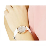 Calvin Klein Skirt White Dial White Leather Strap Watch for Women - K2U236K6 Buy Now By Calvin Klein