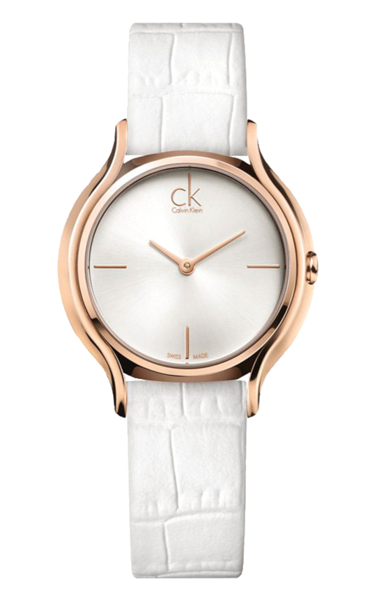 Calvin Klein Skirt White Dial White Leather Strap Watch for Women - K2U236K6 Buy Now By Calvin Klein