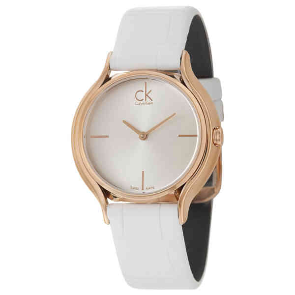 Calvin Klein Skirt White Dial White Leather Strap Watch for Women - K2U236K6 Buy Now By Calvin Klein