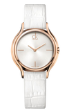 Calvin Klein Skirt White Dial White Leather Strap Watch for Women - K2U236K6 Buy Now By Calvin Klein