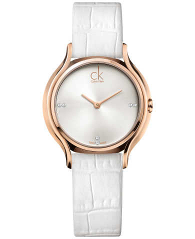 Calvin Klein Skirt White Dial White Leather Strap Watch for Women - K2U236KW Buy Now By Calvin Klein
