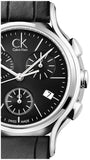 Calvin Klein Skirt Chronograph Black Dial Black Leather Strap Watch for Men - K2U291C1 Buy Now By Calvin Klein