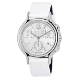 Calvin Klein Skirt White Dial White Leather Strap Watch for Women - K2U291L6 Buy Now By Calvin Klein